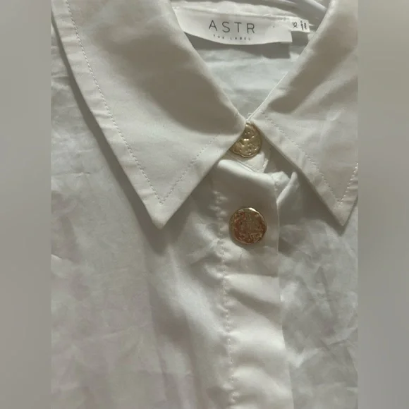 ASTR the label White Sheer Sleeve Blouse - Picture 6 of 6